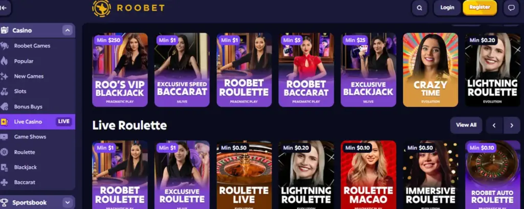 Αρχική σελίδα καζίνο Roobet