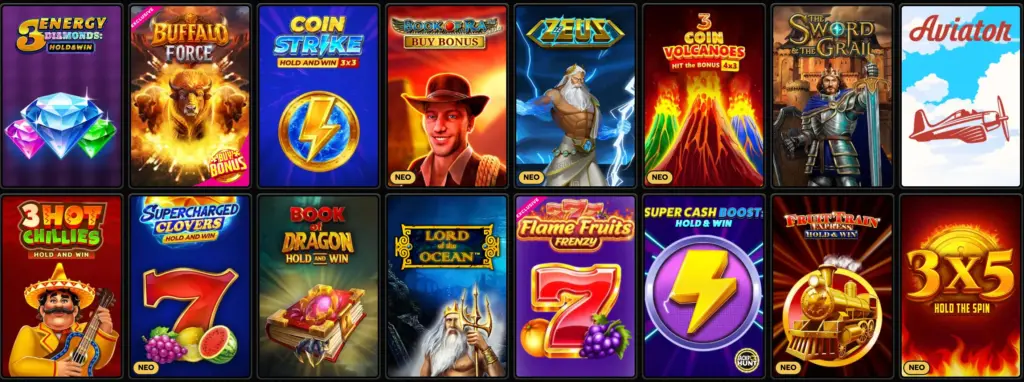 Συλλογή παιχνιδιών Spinsy Casino