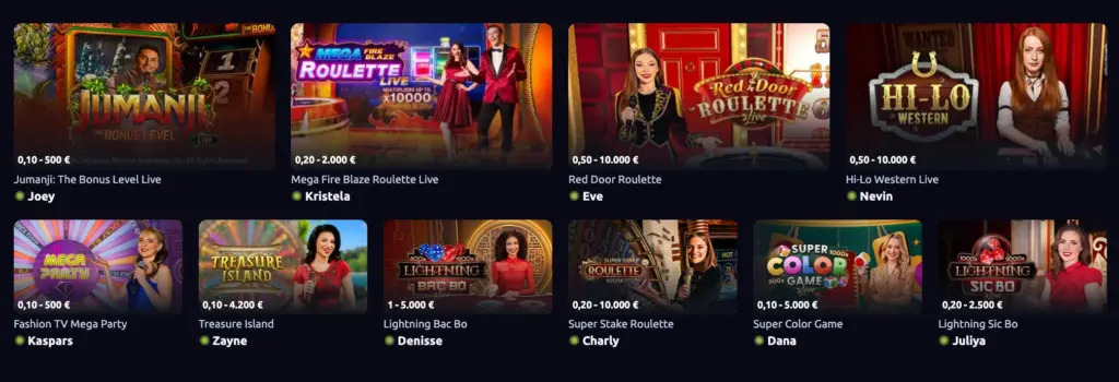 Stoiximan Live Casino με ρουλέτα και blackjack