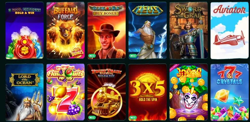 Ποικιλία παιχνιδιών καζίνο στο Playio - Slots, ζωντανό καζίνο και αθλητικά.