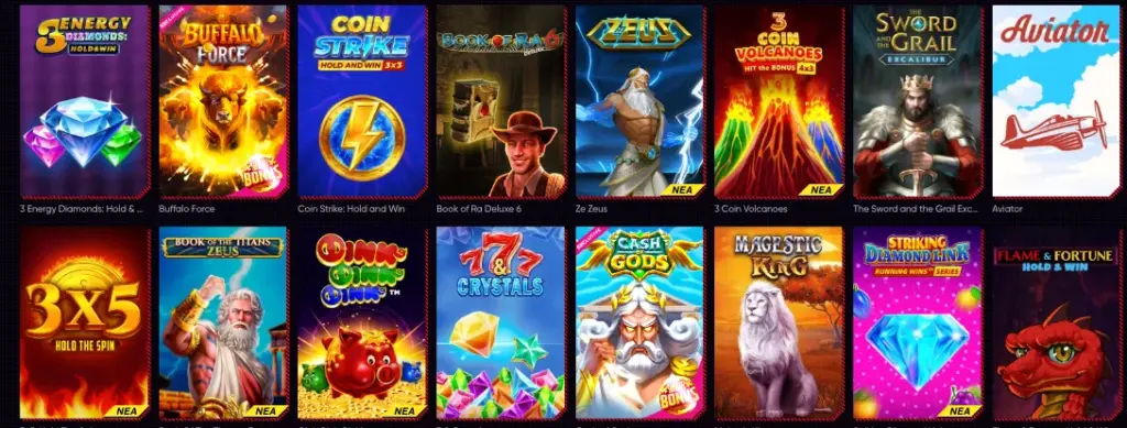 Παιχνίδια στο Quickwin Casino - φρουτάκια, ζωντανό καζίνο και επιτραπέζια παιχνίδια.