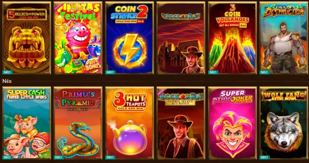 Δημοφιλή Παιχνίδια Κουλοχέρη στο Amunra Casino - Ποικιλία από φρουτάκια